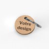 Porte-clés Sésame disque gravé avec anneau direct sans carte