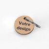 Porte-clés Sésame disque imprimé avec anneau direct sans carte