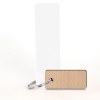Porte-clés Sésame rectangle gravé avec anneau direct et carte