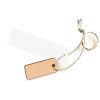 Porte-clés Sésame rectangle gravé avec anneau, lien et carte