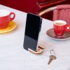 Porte-clés support de téléphone imprimé, avec anneau, lien et carte