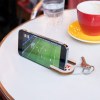 Porte-clés support de téléphone imprimé, avec anneau, lien et carte