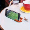 Porte-clés support de téléphone imprimé, avec anneau, lien et carte