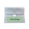 Pochette Ordinateur 15 pouces en feutrine, marquage transfert sérigraphique 1 couleur
