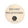 Sticker en bois Woodstick disque