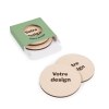 Lot de 4 sous-verres Kupof ronds gravés