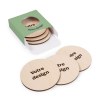 Lot de 6 sous-verres Kupof ronds gravés