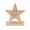 Trophée en bois étoile imprimé