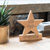 Trophée en bois étoile imprimé