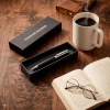 SLAUGHTER. Stylo à bille documentaire en acier inoxydable avec une finition brillante et une encre noire