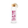 CROSBY. Bouteille en verre avec bouchon en bambou, 520 ml