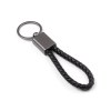 KETCHUM. Porte-clés rectangulaire en cordon tressé en polyester (dont 21 % recyclé) et polyuréthane (79 % recyclé)
