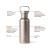 Bouteille d'eau 600ml ultra légère titane Nordic Drift Trail