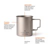 Tasse 450 ml ultra légère en titane Nordic Drift Trail