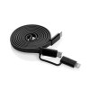 Câble magnétique 60W 2 en 1 Arc en PET RCS