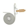 Câble magnétique 60W 2 en 1 Arc en PET RCS