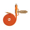 Câble magnétique 60W 2 en 1 Arc en PET RCS