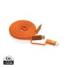 Câble magnétique 60W 2 en 1 Arc en PET RCS