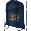 Sac à cordon Oriole en RPET avec poche avant zippée, 5 L