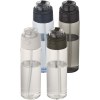 Bouteille d'eau Theron de 700 ml en plastique recyclé RCS, avec bouchon double fonction et paille rabattable
