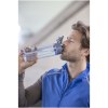 Bouteille d'eau Theron de 700 ml en plastique recyclé RCS, avec bouchon double fonction et paille rabattable