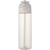 Bouteille d'eau Theron de 700 ml en plastique recyclé RCS, avec bouchon double fonction et paille rabattable