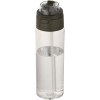 Bouteille d'eau Theron de 700 ml en plastique recyclé RCS, avec bouchon double fonction et paille rabattable