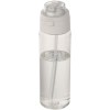 Bouteille d'eau Theron de 700 ml en plastique recyclé RCS, avec bouchon double fonction et paille rabattable