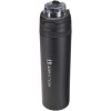 Bouteille d'eau Theron 800 ml en acier inoxydable à simple paroi recyclé RCS, avec bouchon à double fonction et paille rabatt