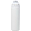 Bouteille d'eau Theron 800 ml en acier inoxydable à simple paroi recyclé RCS, avec bouchon à double fonction et paille rabatt