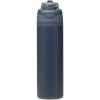 Bouteille d'eau Theron 800 ml en acier inoxydable à simple paroi recyclé RCS, avec bouchon à double fonction et paille rabatt