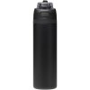 Bouteille d'eau Theron 800 ml en acier inoxydable à simple paroi recyclé RCS, avec bouchon à double fonction et paille rabatt