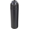 Bouteille d'eau Theron 800 ml en acier inoxydable à simple paroi recyclé RCS, avec bouchon à double fonction et paille rabatt