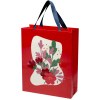 Sac en papier Smartfold 210 g/m² avec anses en ruban et pelliculage mat - 31 x 12 x 39 cm