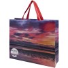 Sac en papier Smartfold 210 g/m² avec anses en ruban et pelliculage mat - 42 x 12 x 35 cm