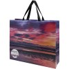 Sac en papier Smartfold 210 g/m² avec anses en ruban et pelliculage mat - 42 x 12 x 35 cm