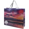 Sac en papier Smartfold 210 g/m² avec anses en ruban et pelliculage mat - 42 x 12 x 35 cm