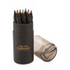 BLOCKY - 12 crayons de couleurs noirs