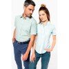 Chemise popeline polycoton manches courtes entretien facile femme