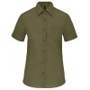Chemise popeline polycoton manches courtes entretien facile femme