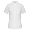 Chemise popeline polycoton manches courtes entretien facile femme