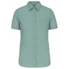 Chemise popeline polycoton manches courtes entretien facile femme