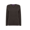 Pull col v femme