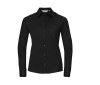 Ladies' long sleeve classic pure cotton poplin shirt